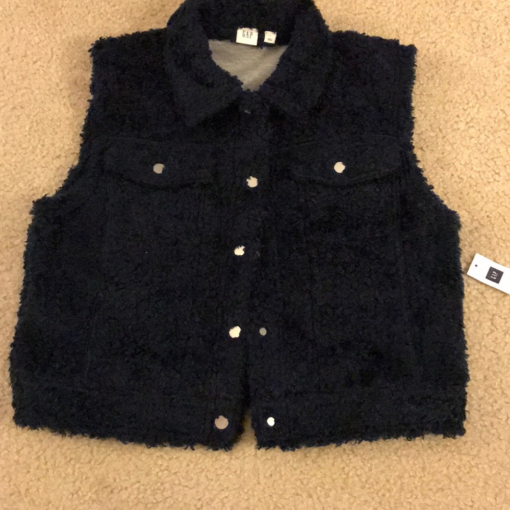 Navy fashion vest